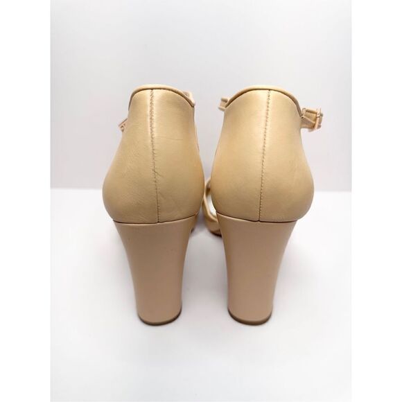 Franco Sarto Sandals Size 11 Leather Dima Ankle Strap Womens Square Block Heel - Picture 8 of 11